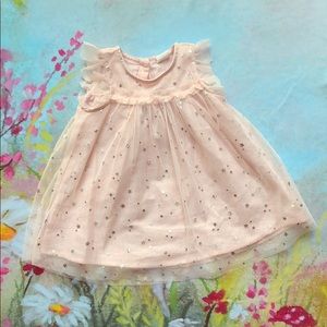 H&M stars pink tulle dress 4-6months